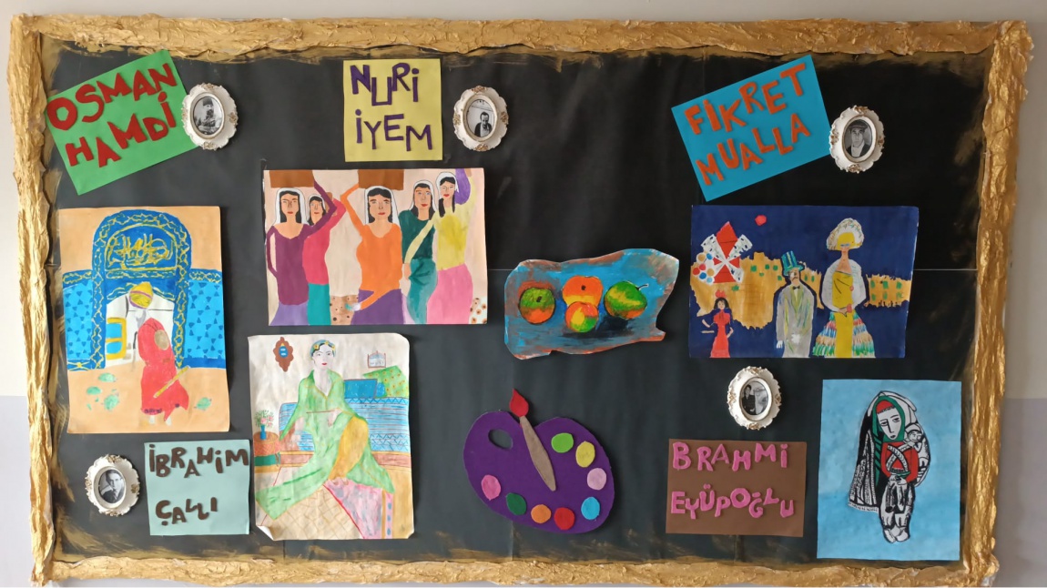 Okulumuz resim öğretmeni Tuğçe ÖZSÜREKCİ tarafından gÜNÜMÜZ sair ve yazarları panosu hazırlandı.